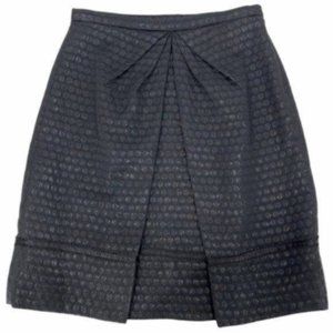 2b Rych Neiman Marcus Womens A Line Skirt Size 0 Textured Black Dot Shimmer